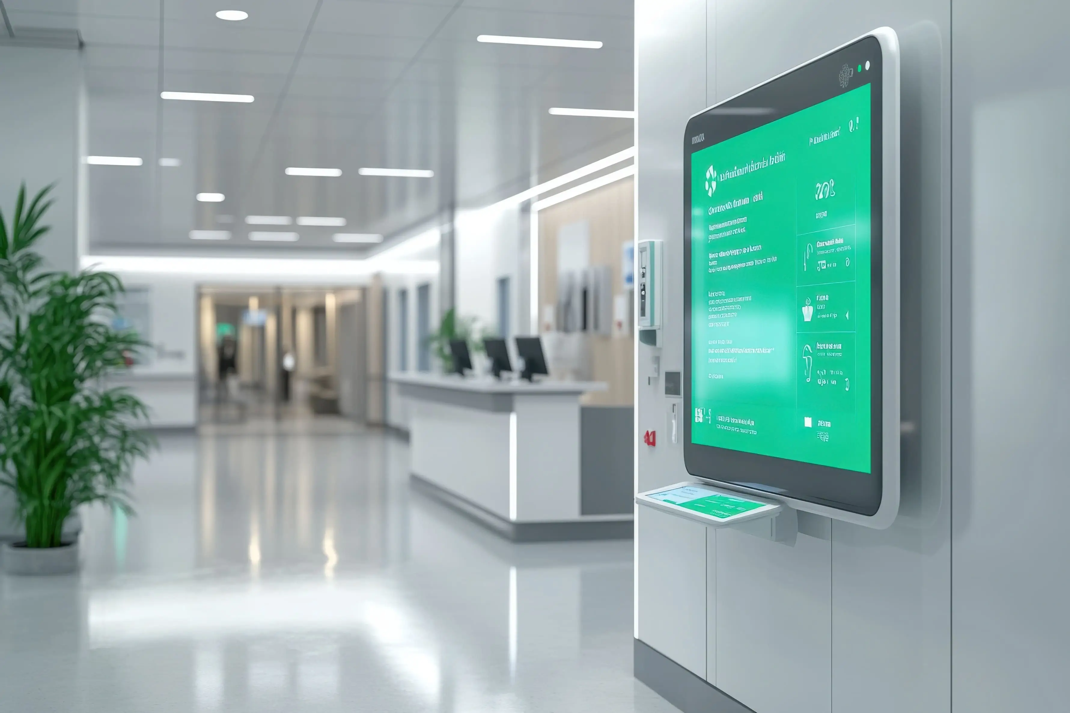 A Digital Signage Display in a hospital