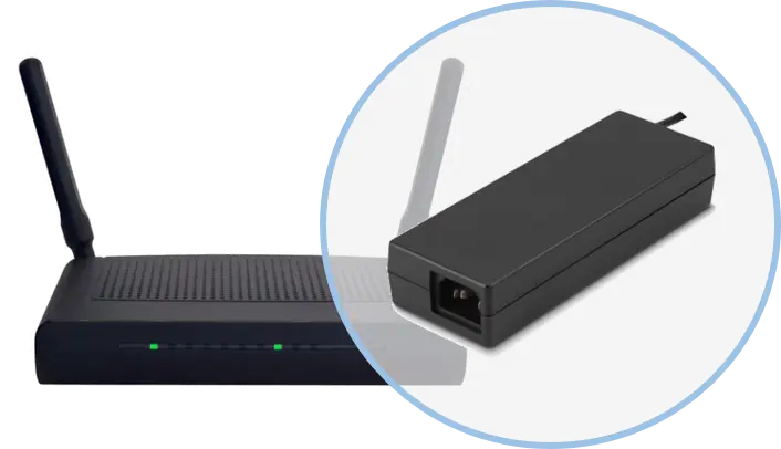 12V adapter ensures reliable power for wifi routers