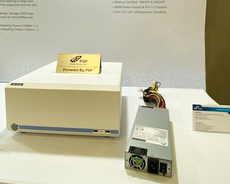 Medical edge AI workstation powered by FSP900M-60PJ with GPU and PCIe expansion for advanced diagnostics