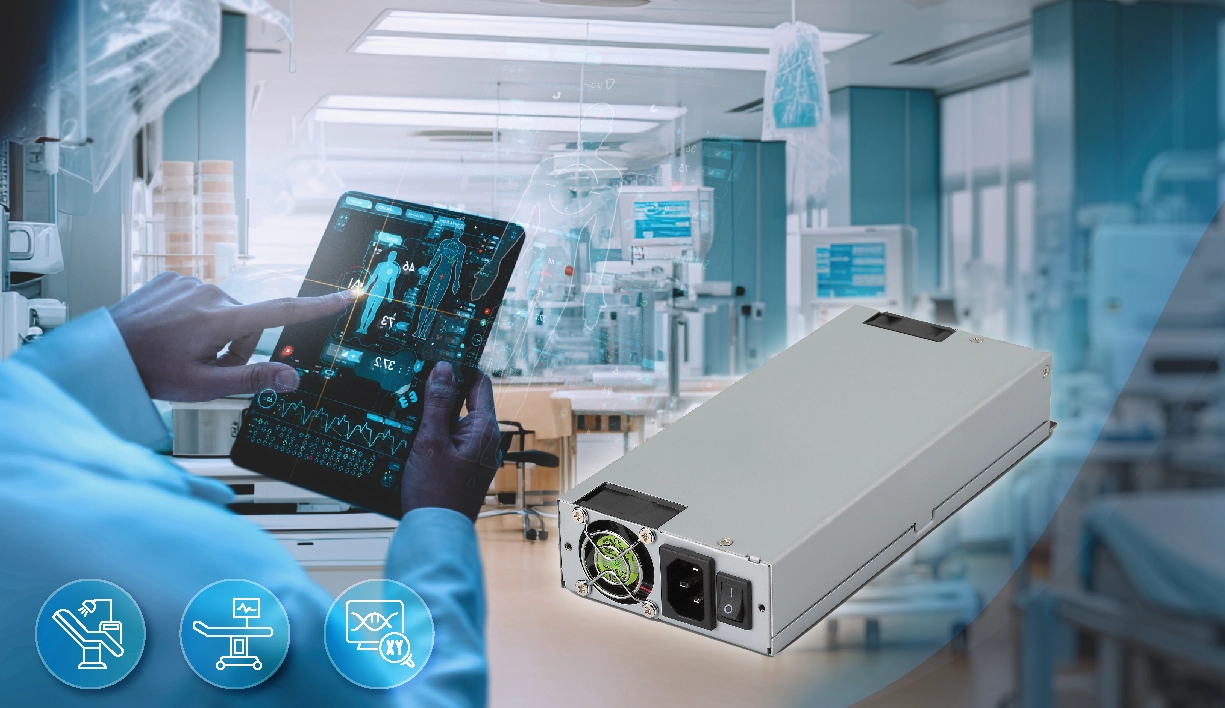 900W medical ATX power supply optimized for 1U high-density medical systems